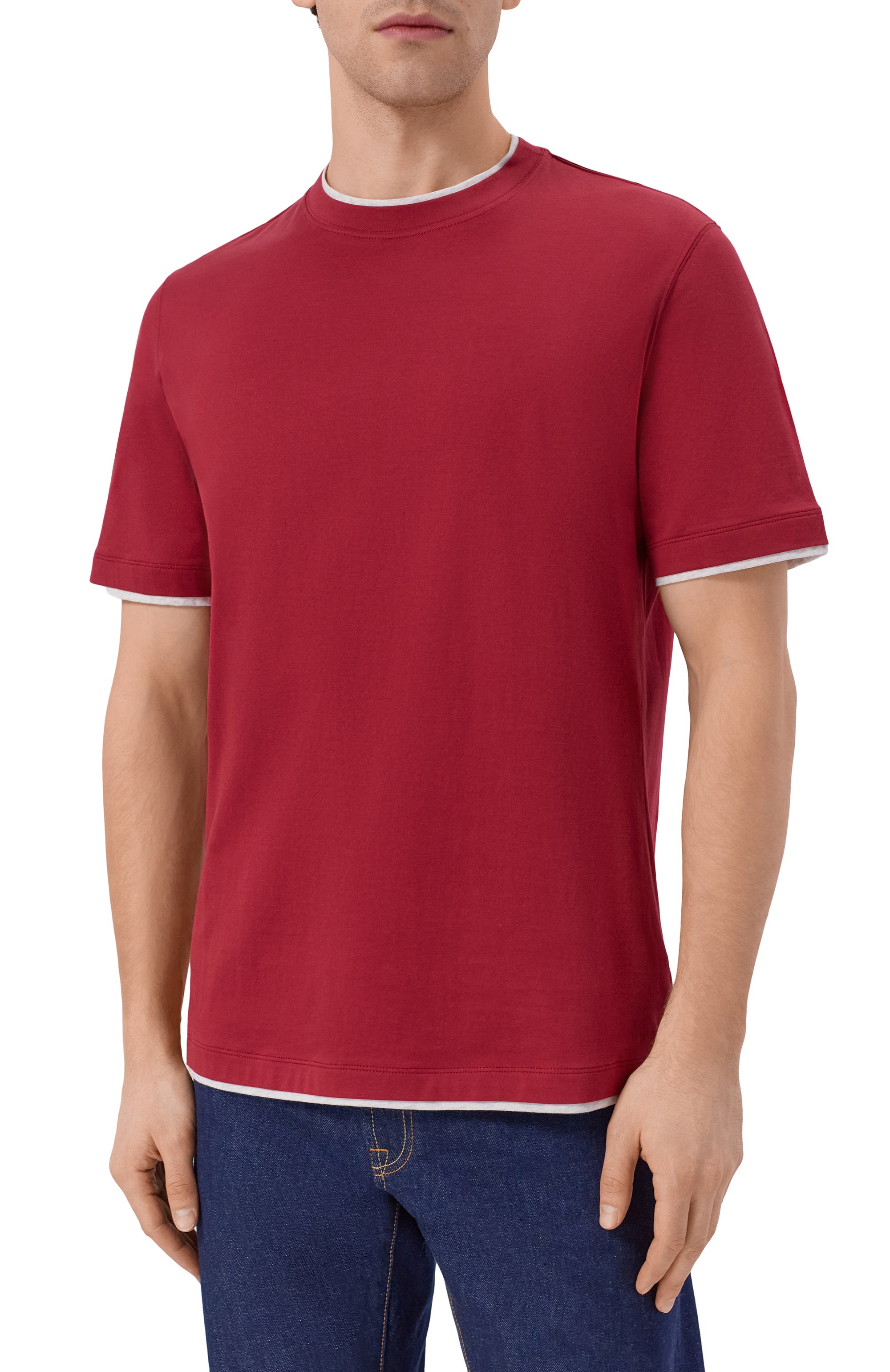 Хлопковая футболка BRUNELLO CUCINELLI, арт. M0B137427, фото 3