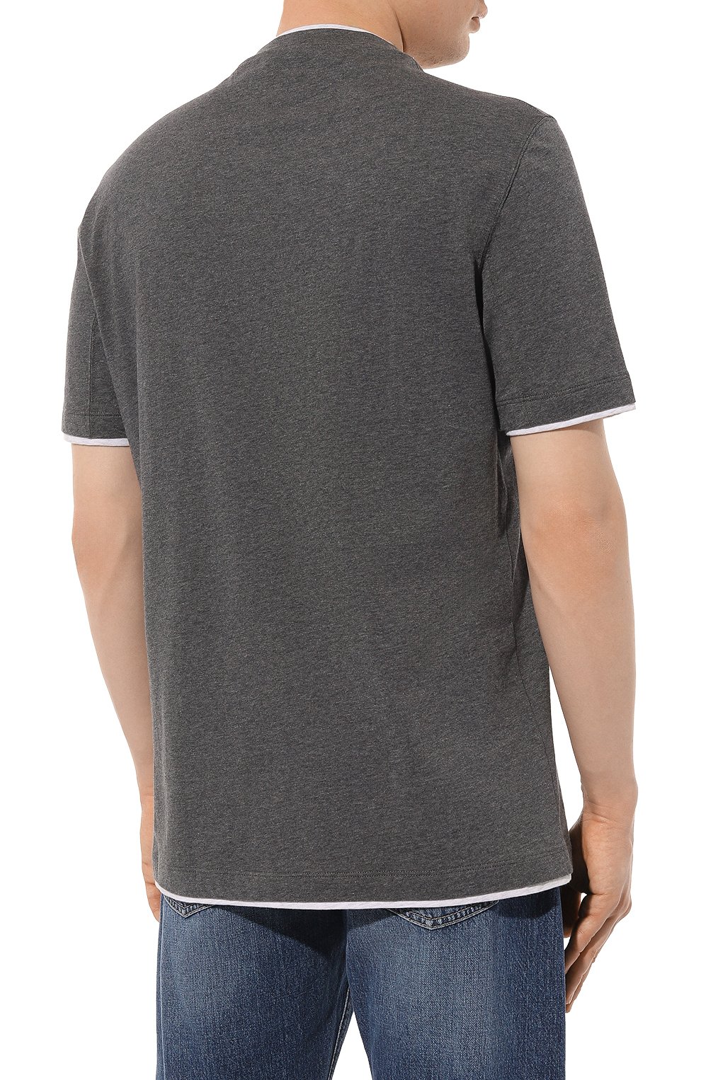 Хлопковая футболка BRUNELLO CUCINELLI, арт. M0T617427, фото 4