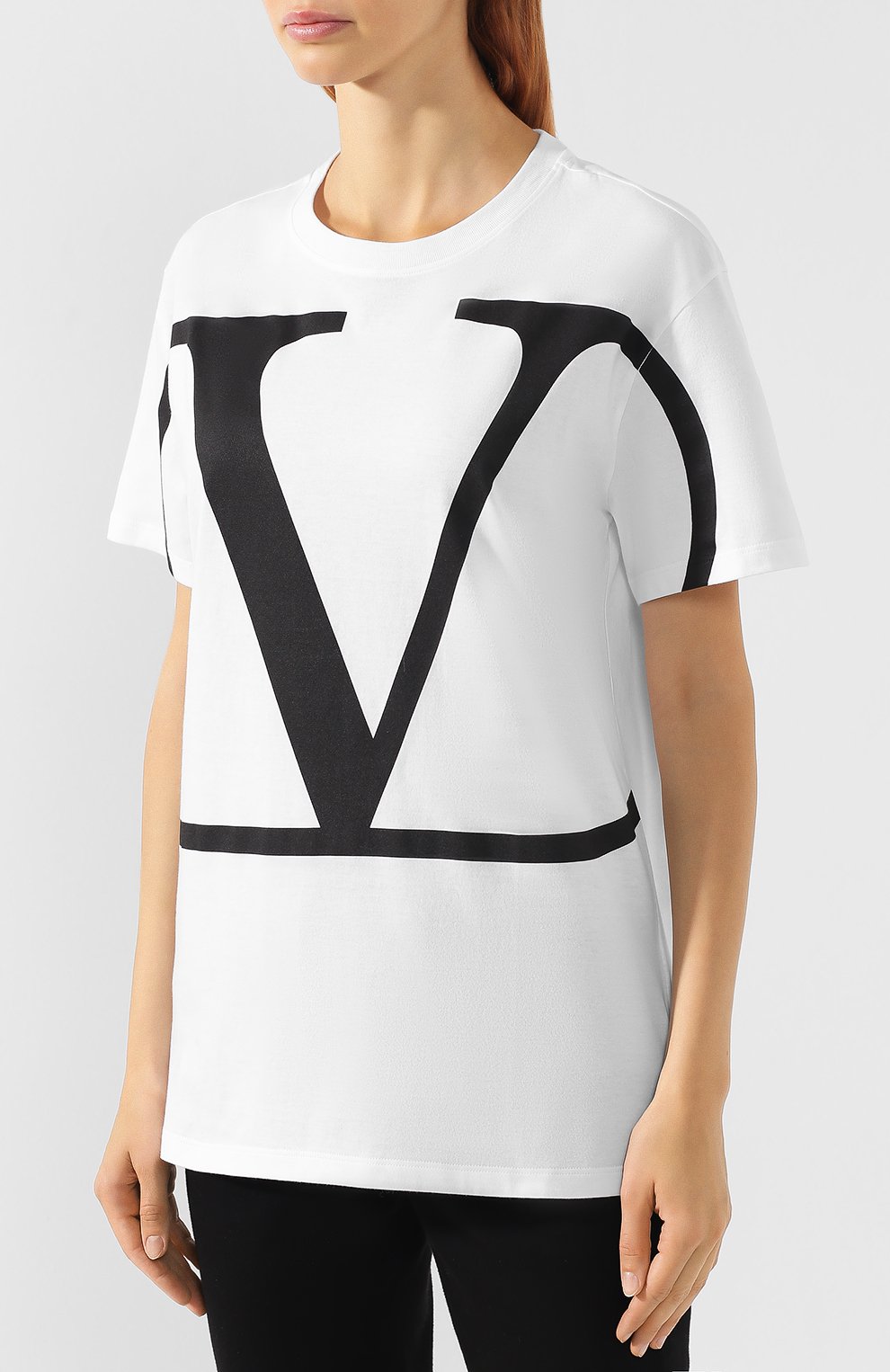 Хлопковая футболка VALENTINO, арт. SB3MG01Z4Q6, фото 3