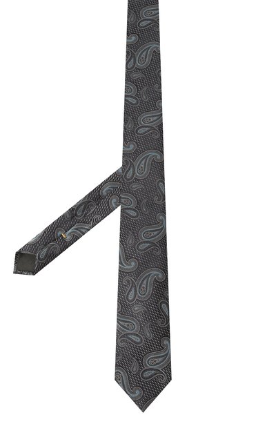 Шелковый галстук CANALI темно-серого цвета по цене 17600 руб., арт. 18/HJ03656, фото 3 Шелковый галстук CANALI, арт. 18/HJ03656, фото 3
