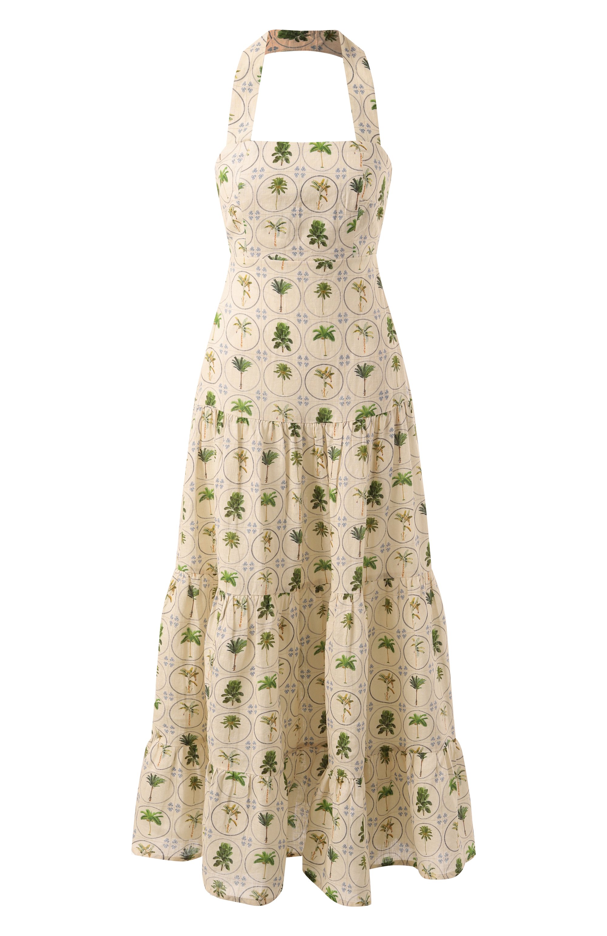 Льняное платье PALM NOOSA кремового цвета по цене 54400 руб., арт. WILL0W DRESS, фото 1 Льняное платье PALM NOOSA, арт. WILL0W DRESS, фото 1