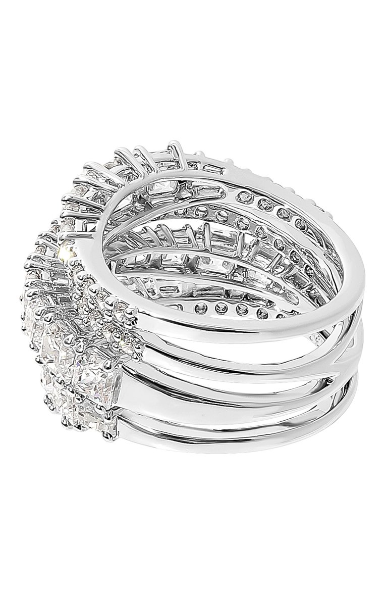 Женское кольцо twist wrap SWAROVSKI серебряного цвета, арт. 5584650 | Фото 3 (Материал сплава: Проставлено; Нос: Не проставлено; Материал: Металл)