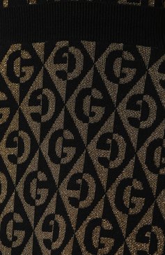 Женска�я шерстяная юбка GUCCI черного цвета, арт. 595666/XKA00 | Фото 5 (Материал внешний: Шерсть; Материал внутренний: Не назначено; Женское Кросс-КТ: Юбка-одежда; Материал сплава: Проставлено; Длина Ж (юбки, платья, шорты): Миди; Драгоценные камни: Проставлено; Статус проверки: Проверена категория)