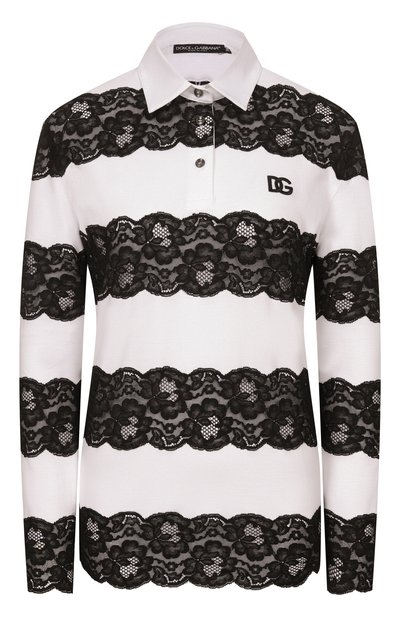 Женское хлопковое поло DOLCE & GABBANA, арт. F8W07Z/GDDML