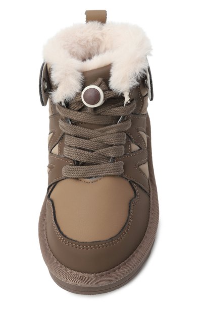 Кожаные кеды MONNALISA, арт. 8CF003, фото 4