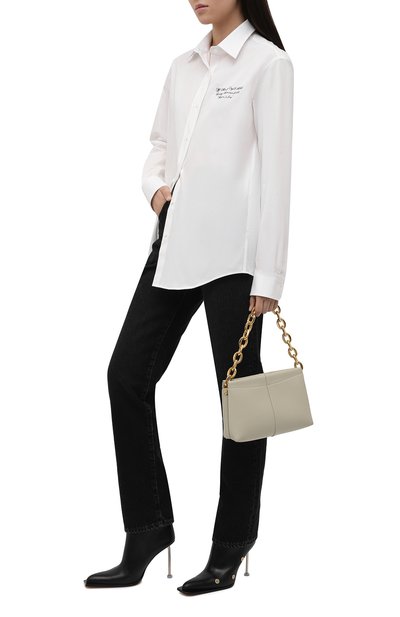 Кожаные ботильоны OFF-WHITE черного цвета по цене 151500 руб., арт. 0WID007S21LEA0011000, фото 2 Кожаные ботильоны OFF-WHITE, арт. 0WID007S21LEA0011000, фото 2