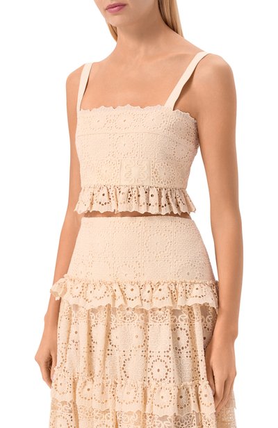 Топ из хлопка и шелка ELIE SAAB, арт. T0313NBC26/C0EM1, фото 3
