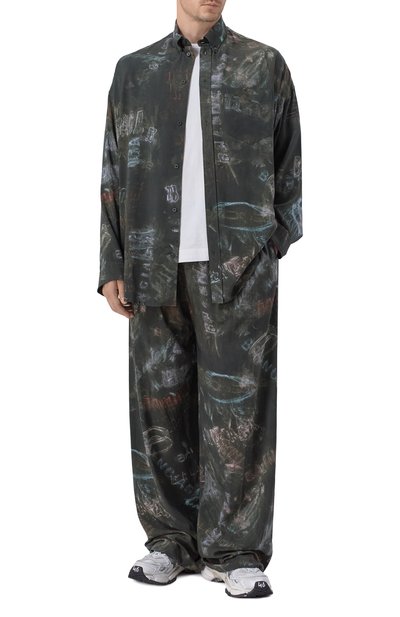 Мужская рубашка из вискозы BALENCIAGA, арт. 857811/TTL78