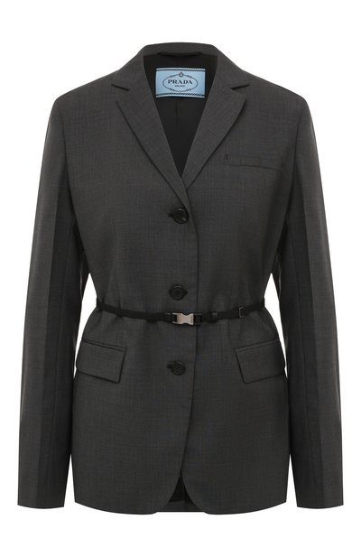Женский шерстяной жакет PRADA, арт. P575LH-1XMY-F0480-211