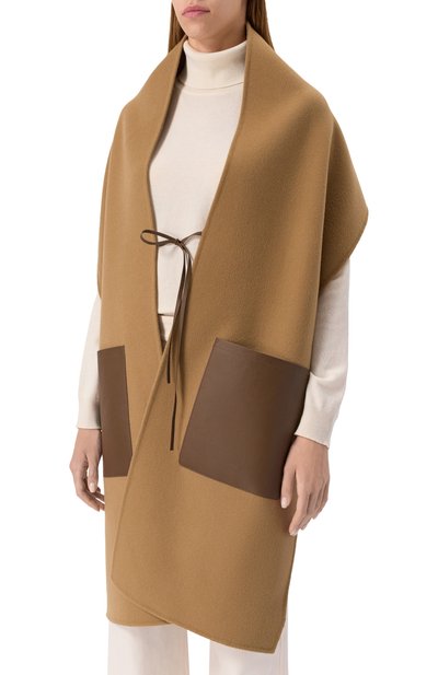 Шерстяная накидка YVES SALOMON, арт. 25WAA003XXCATL, фото 3