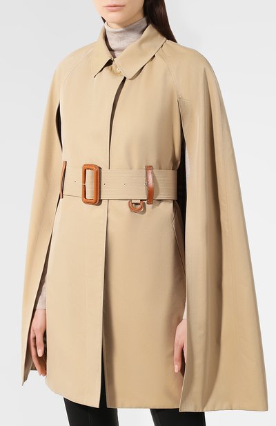 Хлопковый кейп BURBERRY бежевого цвета по цене 181500 руб., арт. 8011417, фото 3 Хлопковый кейп BURBERRY, арт. 8011417, фото 3