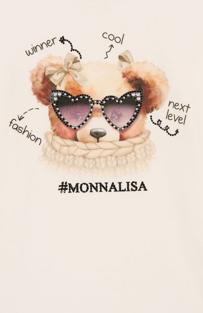 Хлопковый лонгслив MONNALISA, арт. 19F612, фото 3