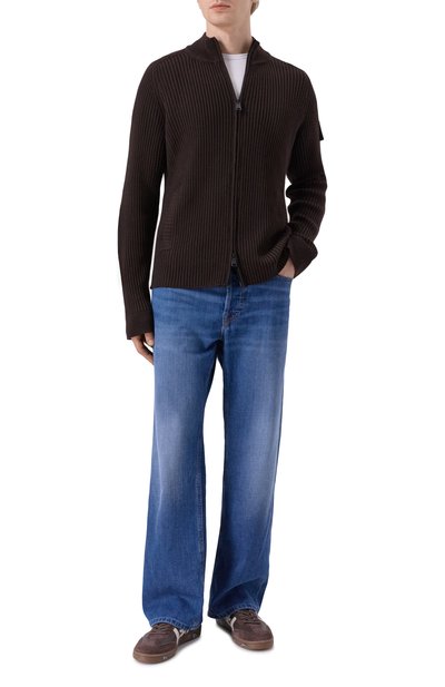 Шерстяной кардиган PREMIATA темно-коричневого цвета по цене 59950 руб., арт. PMG25/W00L, фото 2 Шерстяной кардиган PREMIATA, арт. PMG25/W00L, фото 2