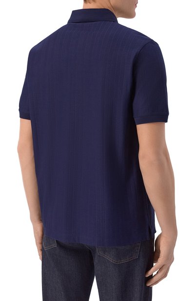 Хлопковое поло CORNELIANI темно-синего цвета по цене 29250 руб., арт. 27G518/2725031, фото 4 Хлопковое поло CORNELIANI, арт. 27G518/2725031, фото 4
