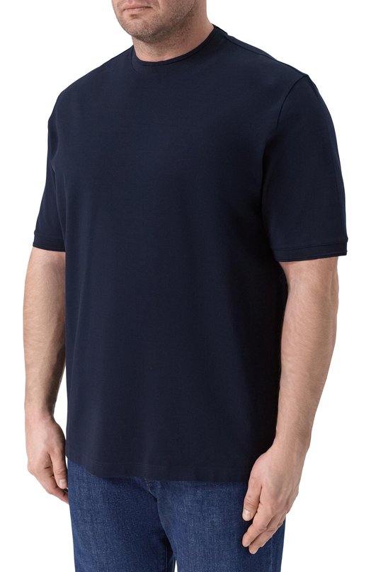 Хлопковая футболка Canali T0931/MJ02439 Синий  T0931/MJ02439 Фото 3