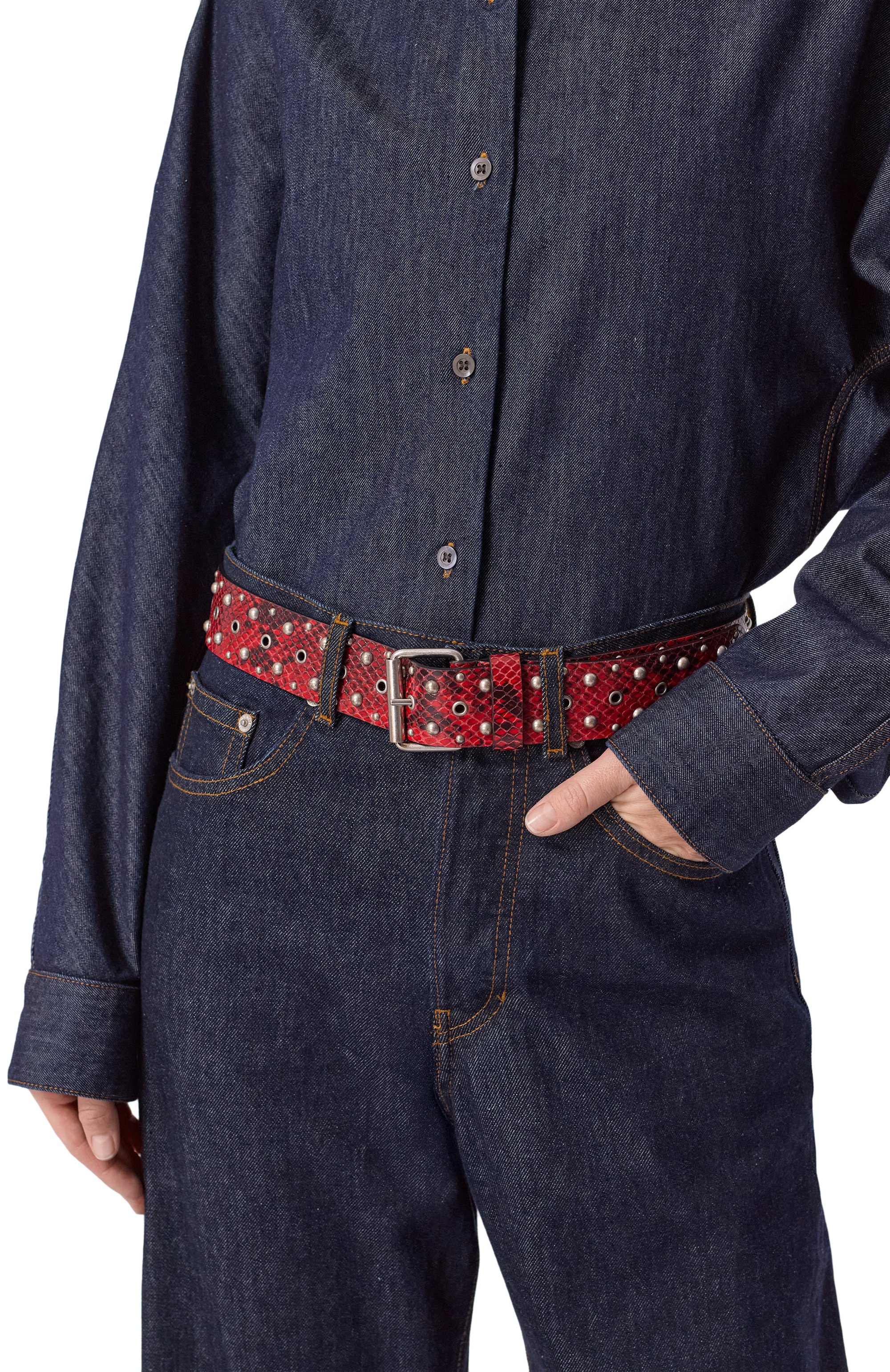 Кожаный ремень DRIES VAN NOTEN, арт. 251-011400-359, фото 2