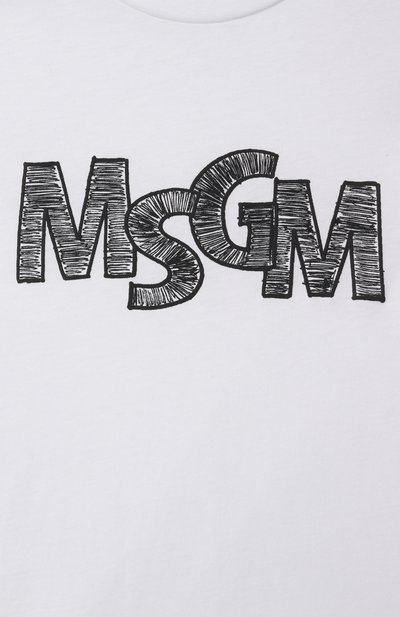 Хлопковая футболка MSGM KIDS, арт. S5MSJBTH274, фото 3