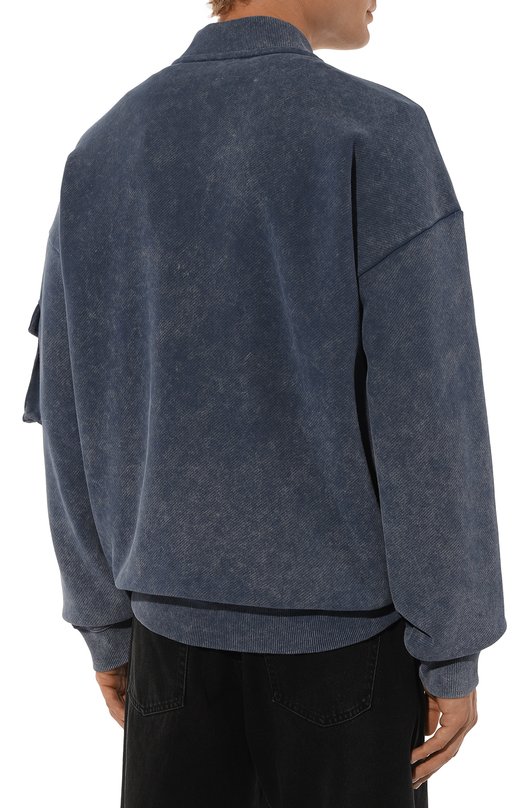 Хлопковый бомбер HUGO Blue Синий, фото 4