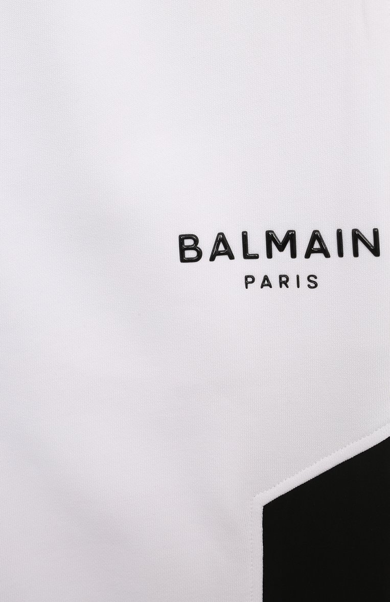 Детские хлопковые джоггеры BALMAIN белого цвета, арт. BV6R00 | Фото 3 (Нос: Не проставлено; Материал внешний: Хлопок; Мальчики Кросс-КТ: Джоггеры-одежда; Автоматизация состава: Проставлено; Ростовка одежда: 8 лет | 128 см, 10 - 11 лет | 140 - 146см, 12 лет | 152 см, 13 - 15 лет | 158 см, 16 лет | 164 см)