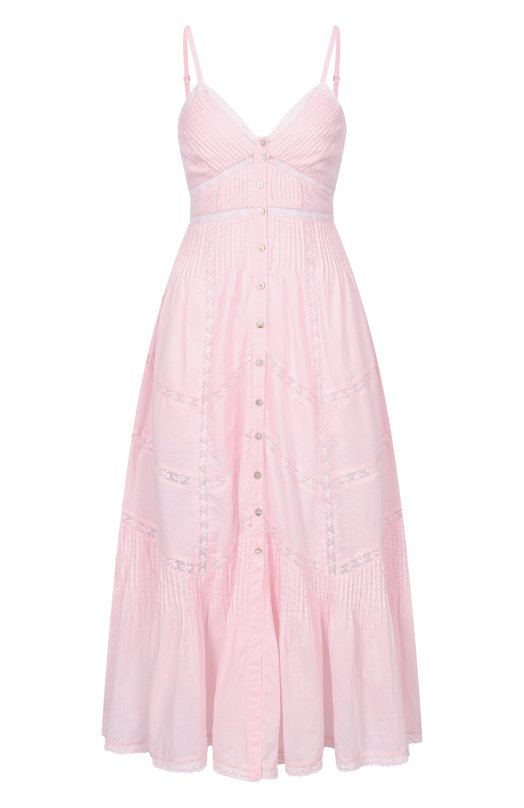 Хлопковое платье Love Shack Fancy D2245-1987 Розовый D2245-1987