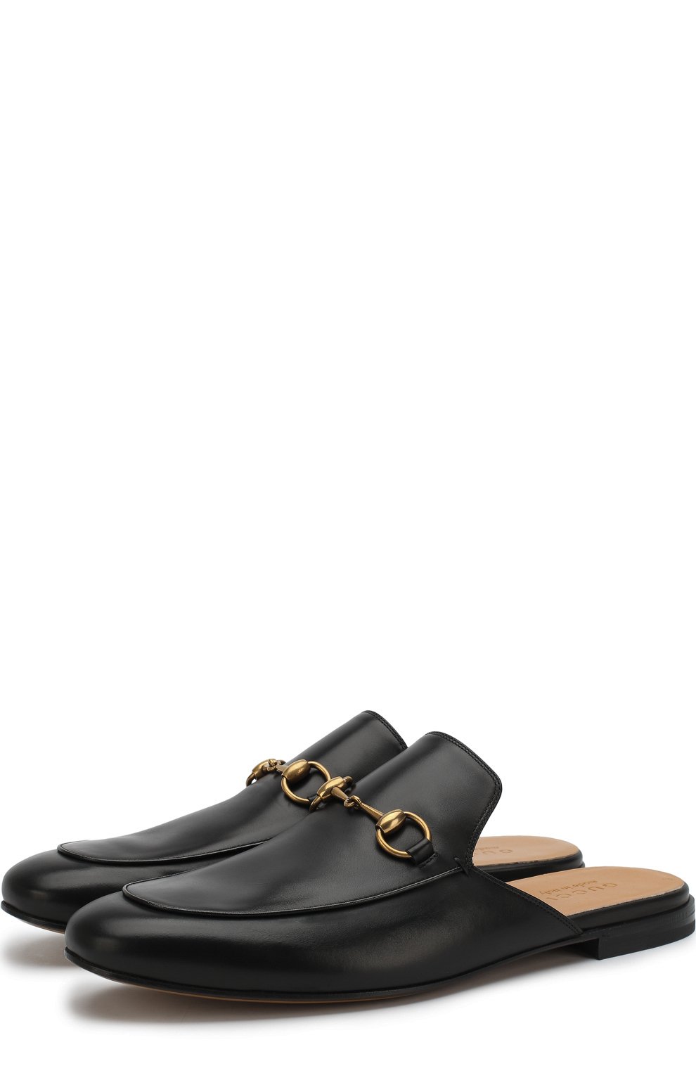 Кожаные сабо с пряжкой-трензелем GUCCI, арт. 426219/BLM00, фото 1