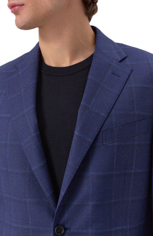 Шерстяной пиджак Corneliani 256008-2516333 Синий  256008-2516333 Фото 7
