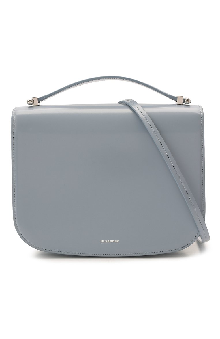 Женская сумка taos JIL SANDER голубого цвета, арт. JSPU853526-WUB00083N | Фото 7 (Размер: small; Ремень/цепочка: На ремешке; Материал: Натуральная кожа; Сумки-технические: Сумки top-handle)