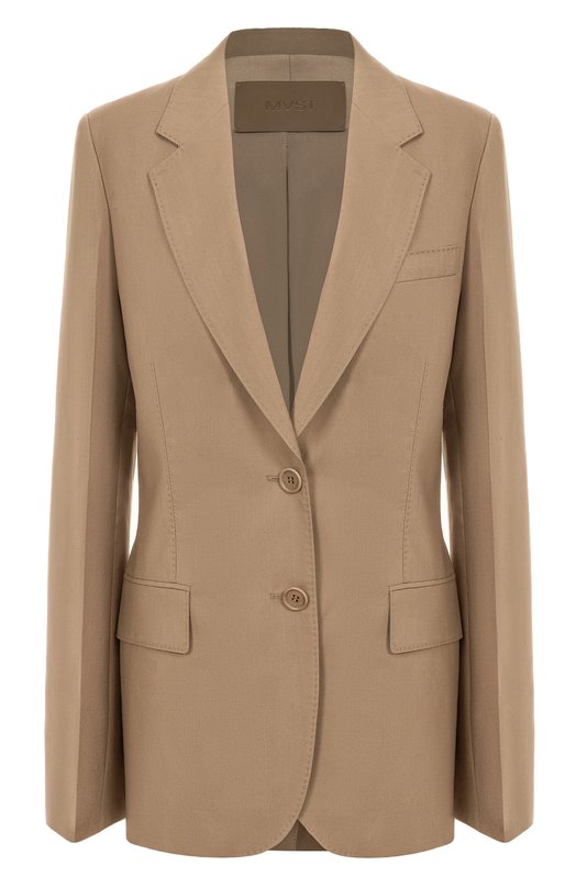 Жакет из шерсти и шелка MVST 25E/X2P/0/L041/3038 Бежевый 25E/X2P/0/L041/3038