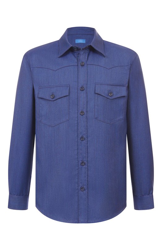 Кашемировая рубашка MVST M25.1PM.B002/2453/54/1 Синий M25.1PM.B002/2453/54/1