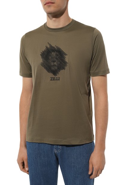 Хлопковая футболка ZILLI, арт. TSR001M0110VLIST0M, фото 3