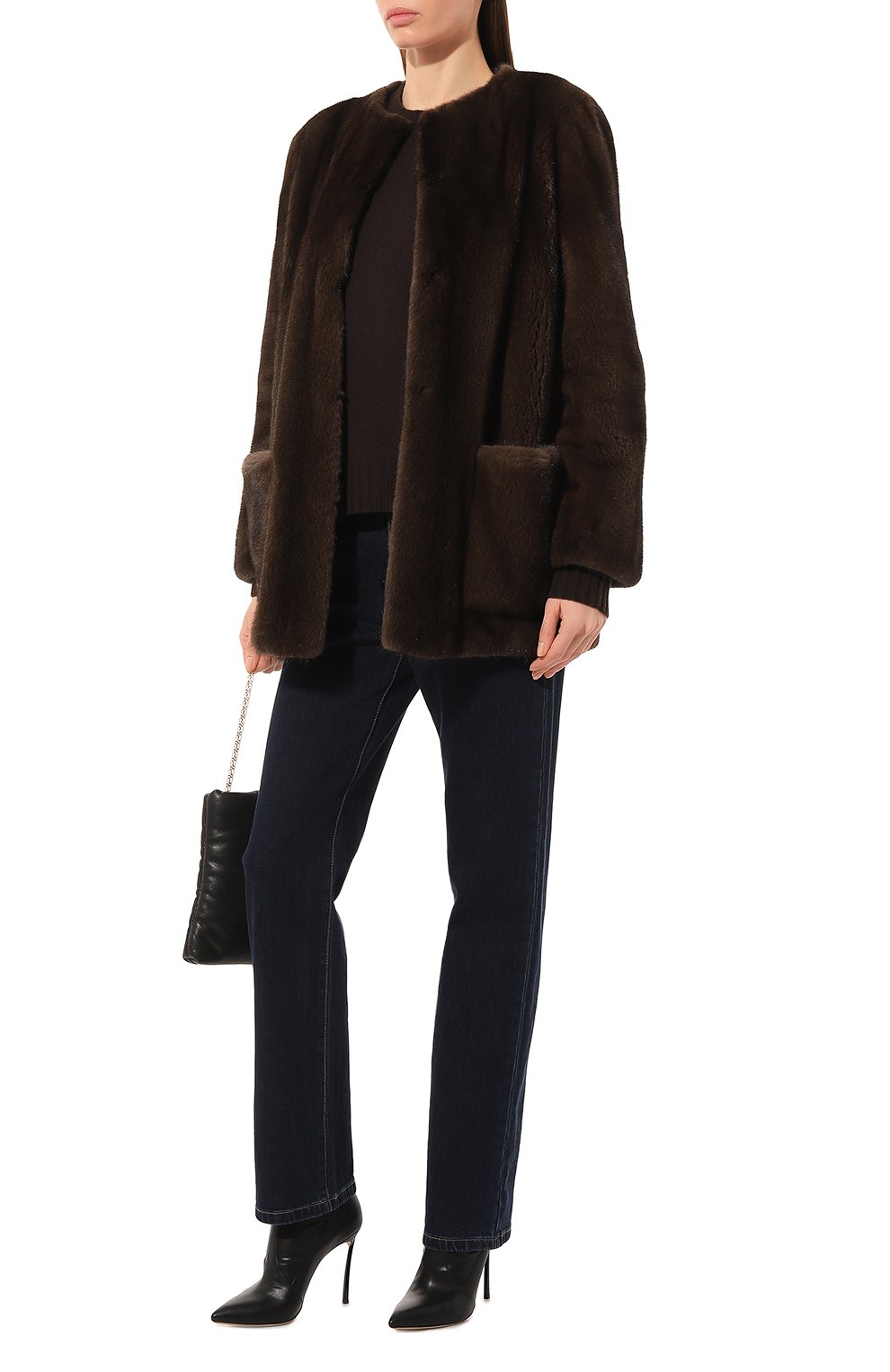 Шуба из меха норки GIULIA GURMAN темно-коричневого цвета по цене 708000 руб., арт. CJ02214278D2, фото 2 Шуба из меха норки GIULIA GURMAN, арт. CJ02214278D2, фото 2
