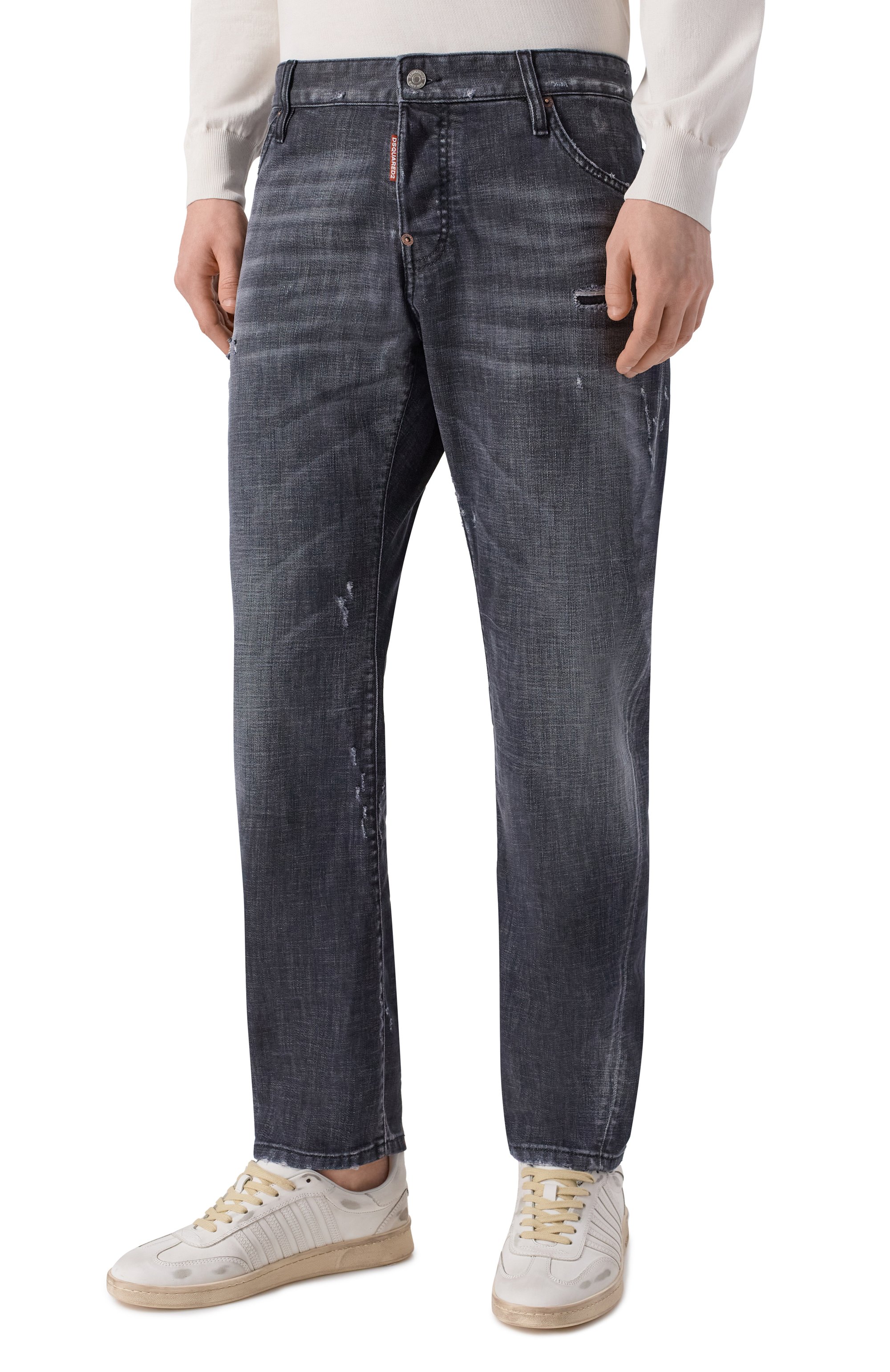 Джинсы slim twist DSQUARED2 темно-серого цвета по цене 69950 руб., арт. S74LB1912/S30357, фото 3 Джинсы slim twist DSQUARED2, арт. S74LB1912/S30357, фото 3