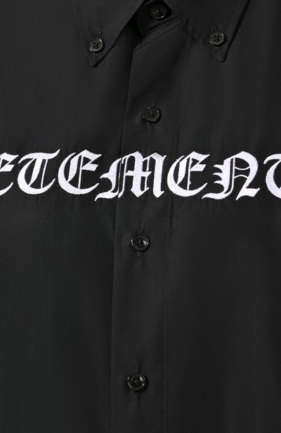 Хлопковая рубашка VETEMENTS, арт. SS20SH285 1006/W/BLACK, фото 5