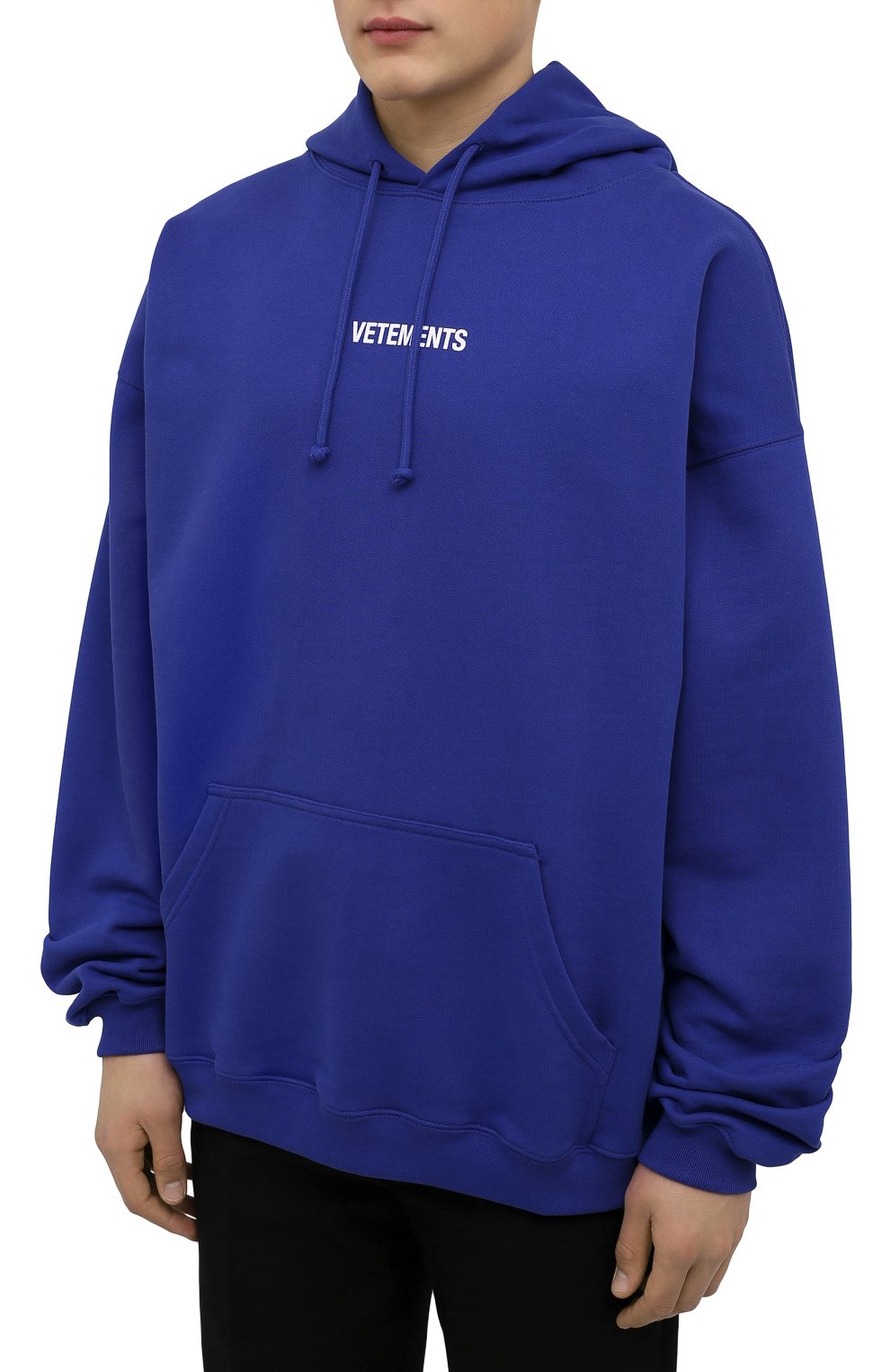 Хлопковое худи VETEMENTS синего цвета по цене 68050 руб., арт. UE52TR380N 1601/M, фото 6 Хлопковое худи VETEMENTS, арт. UE52TR380N 1601/M, фото 6