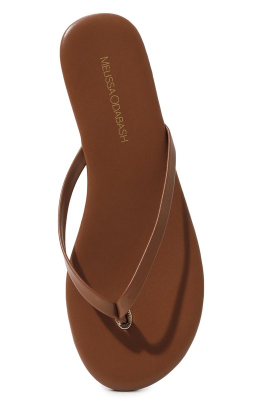 Кожаные шлепанцы Melissa Odabash SANDALS CR Коричневый  SANDALS CR Фото 6
