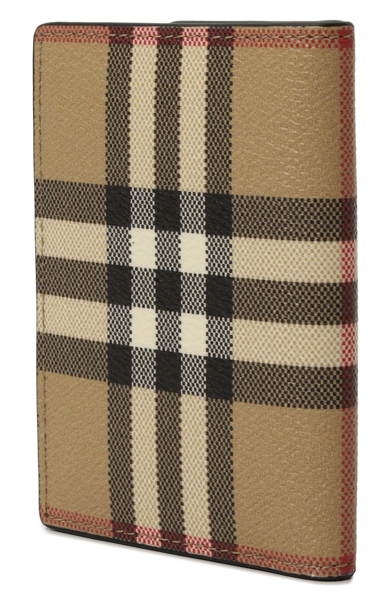 Мужской футляр для кредитных карт BURBERRY бежевого цвета, арт. 8084167 | Фото 2 (Нос: Не проставлено; Материал: Синтетический материал; Автоматизация состава: Проставлено)