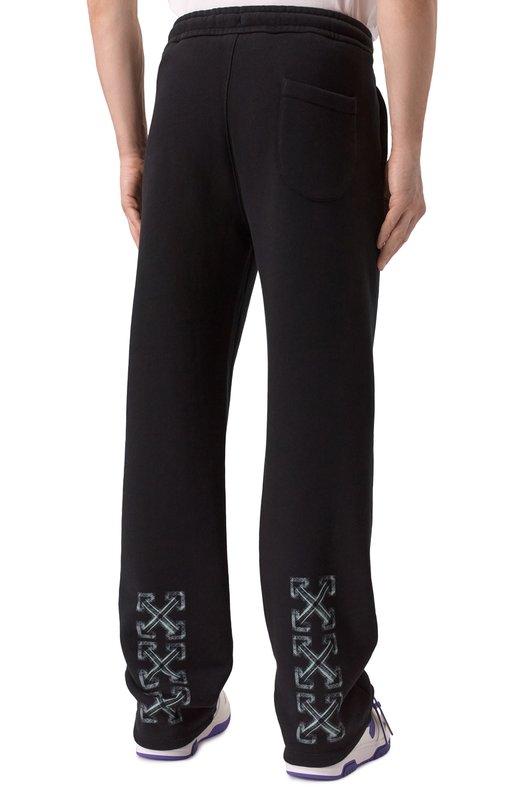 Хлопковые брюки Off-White 0MCH054S25FLE003 Чёрный  0MCH054S25FLE003 Фото 4