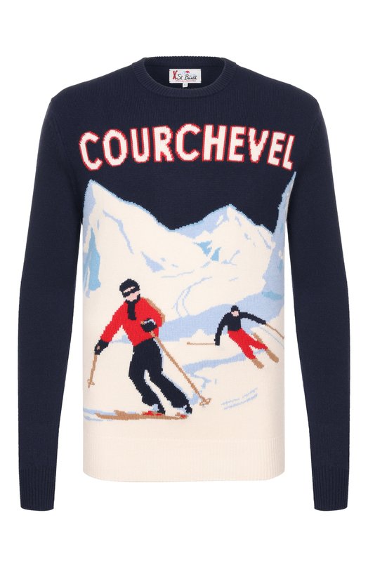 Джемпер из шерсти и вискозы MC2 Saint Barth HER0011-00179I/HER0N C Синий HER0011-00179I/HER0N C