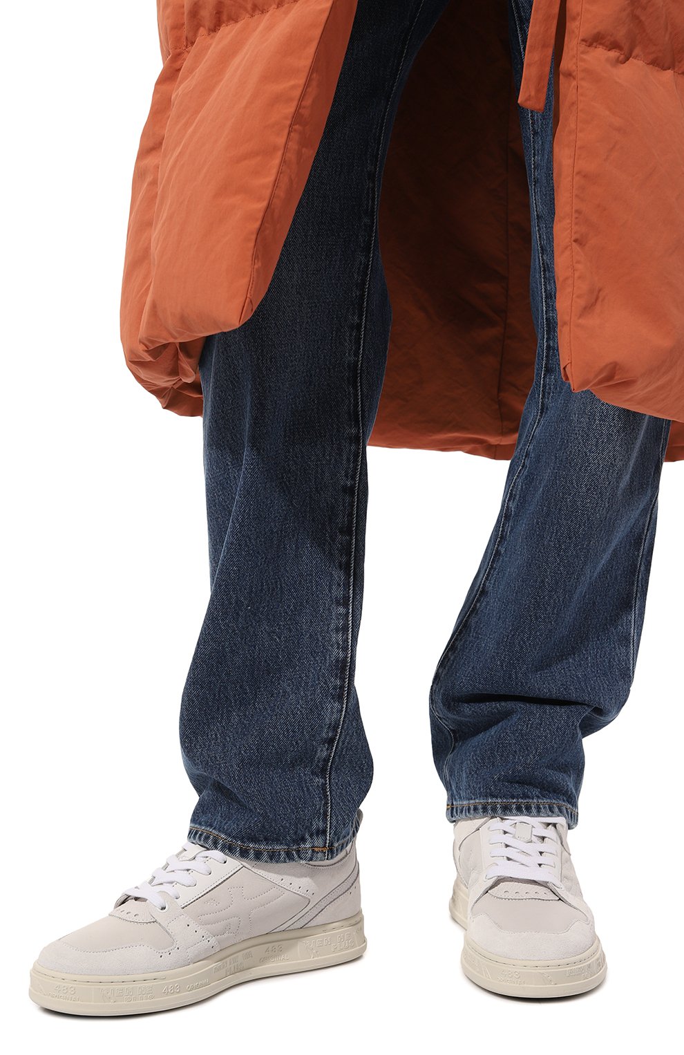 Комбинированные кеды quinn-d PREMIATA кремового цвета по цене 37900 руб., арт. MIDQUIND/VAR 6105, фото 3 Комбинированные кеды quinn-d PREMIATA, арт. MIDQUIND/VAR 6105, фото 3