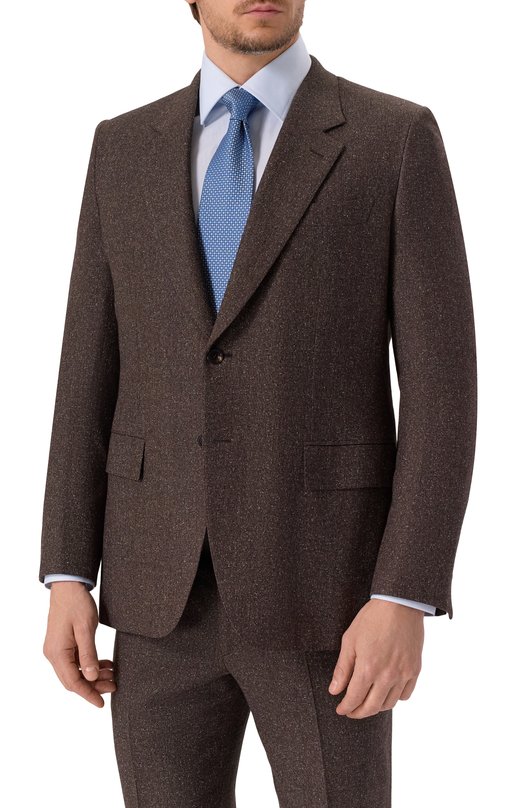 Костюм из смеси шерсти и шелка Brioni RAQC0L/07AE1/PARI0LI/2 Коричневый  RAQC0L/07AE1/PARI0LI/2 Фото 3