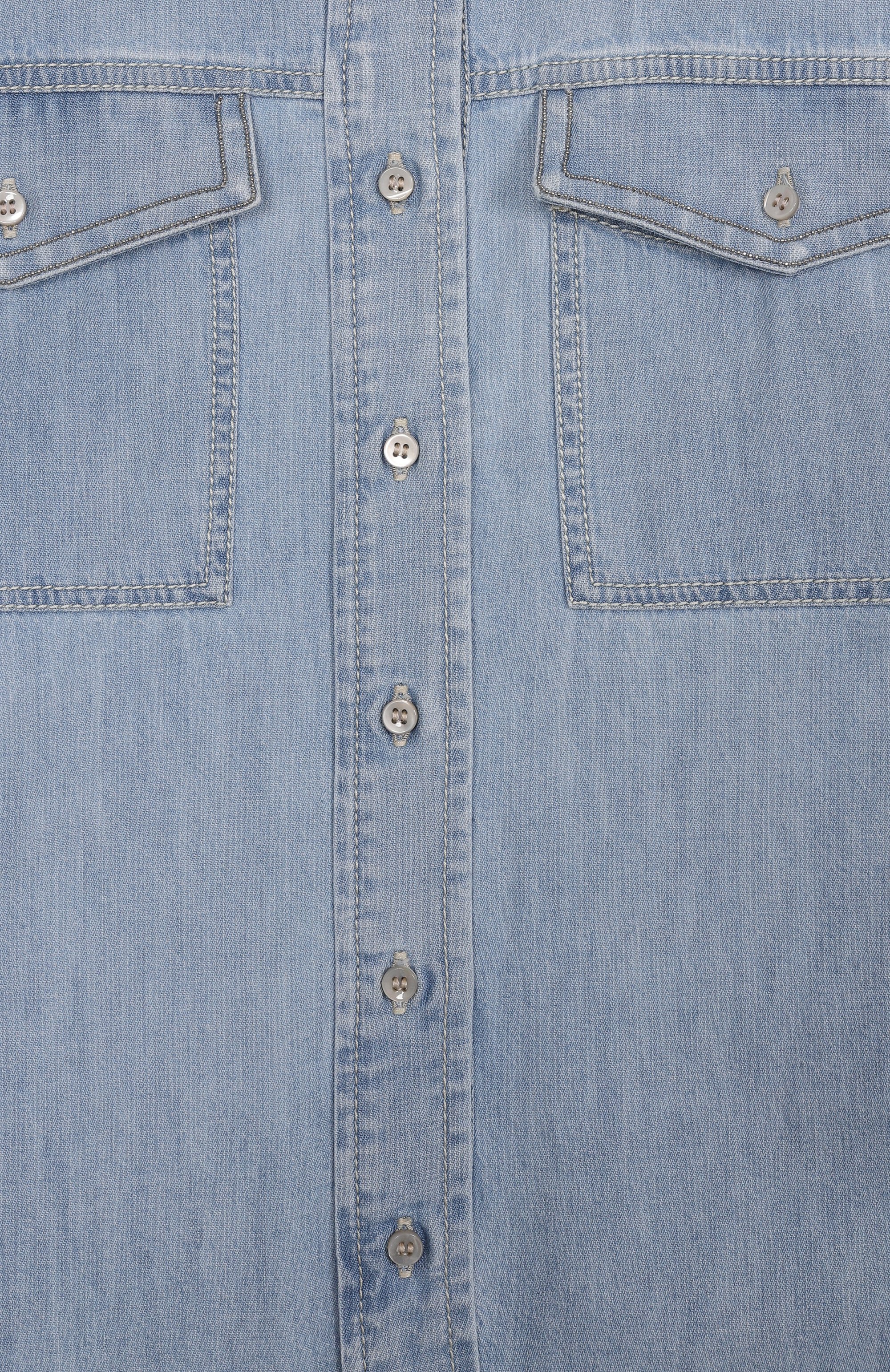 Джинсовая рубашка BRUNELLO CUCINELLI, арт. BH192C860C, фото 3