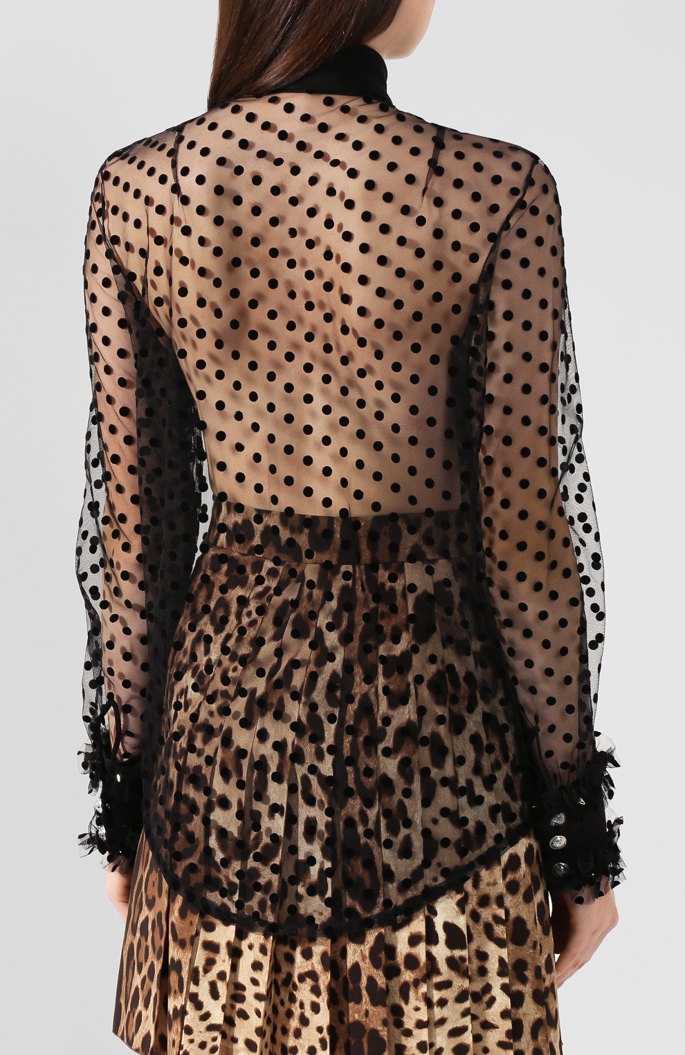 Блузка BALMAIN черного цвета по цене 238500 руб., арт. SF02885/X279, фото 4 Блузка BALMAIN, арт. SF02885/X279, фото 4