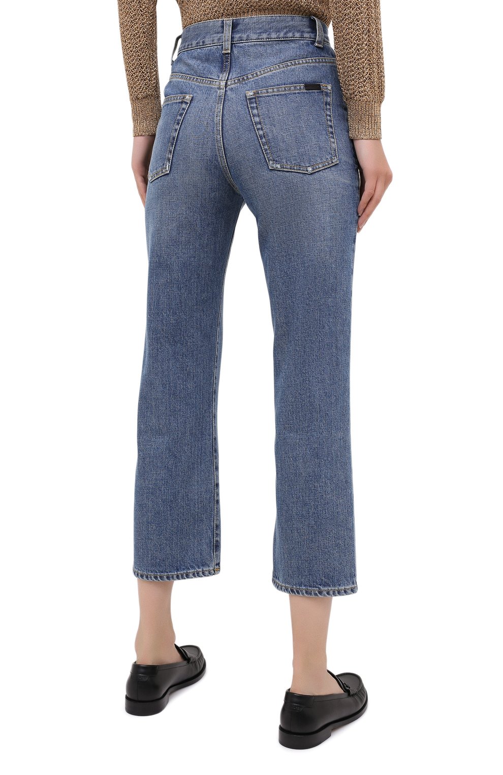 Джинсы SAINT LAURENT синего цвета по цене 89600 руб., арт. 635895/Y893V, фото 5 Джинсы SAINT LAURENT, арт. 635895/Y893V, фото 5