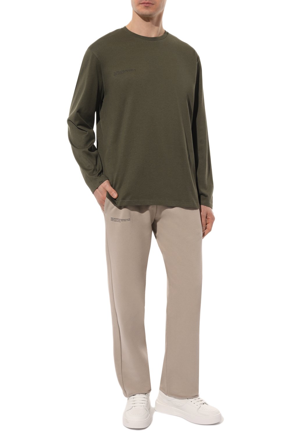 Хлопковые брюки PANGAIA серого цвета по цене 12700 руб., арт. ORGANIC COTTON LOOSE TRACKPANTS, фото 5 Хлопковые брюки PANGAIA, арт. ORGANIC COTTON LOOSE TRACKPANTS, фото 5