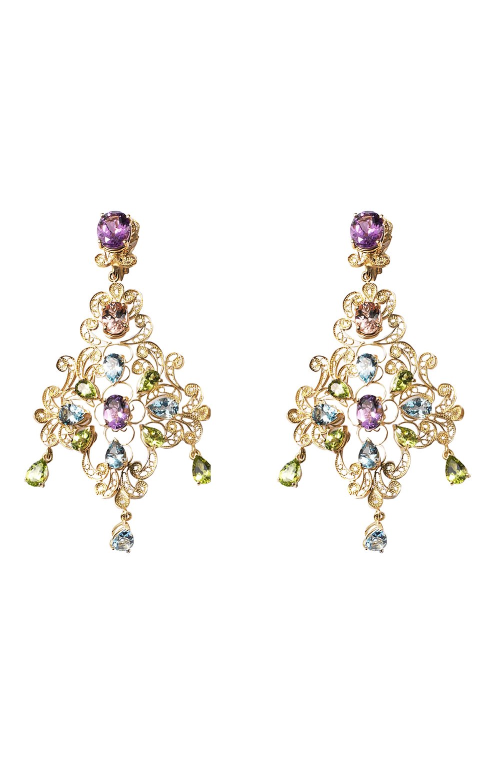 Серьги DOLCE & GABBANA бесцветного цвета по цене 1423500 руб., арт. WEFP6G WMIX5 Z0000, фото 1 Серьги DOLCE & GABBANA, арт. WEFP6G WMIX5 Z0000, фото 1