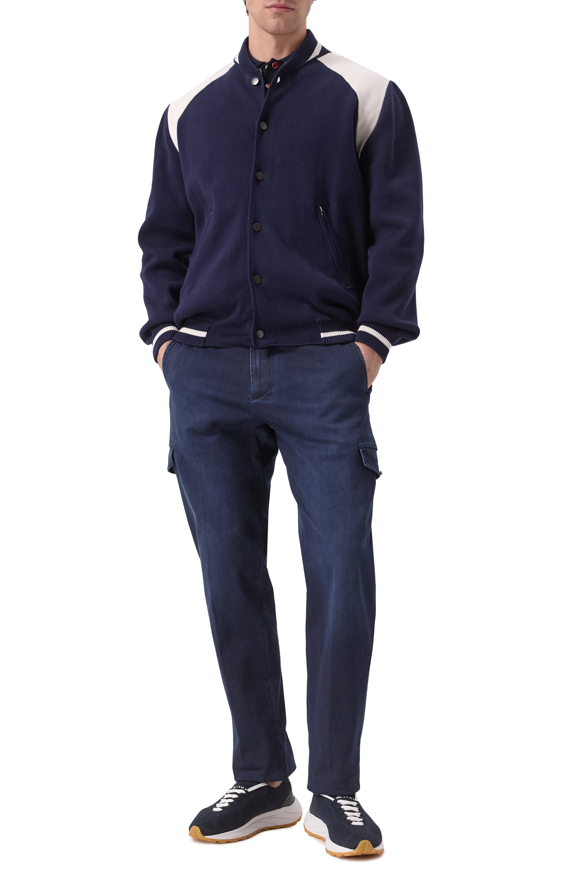 Комбинированные кроссовки KITON, арт. USSA269N0133802, фото 2