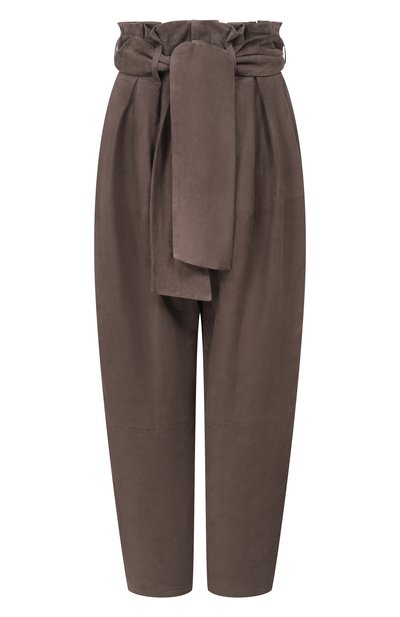 Женские замшевые брюки BALMAIN, арт. GF0QG065/LB12