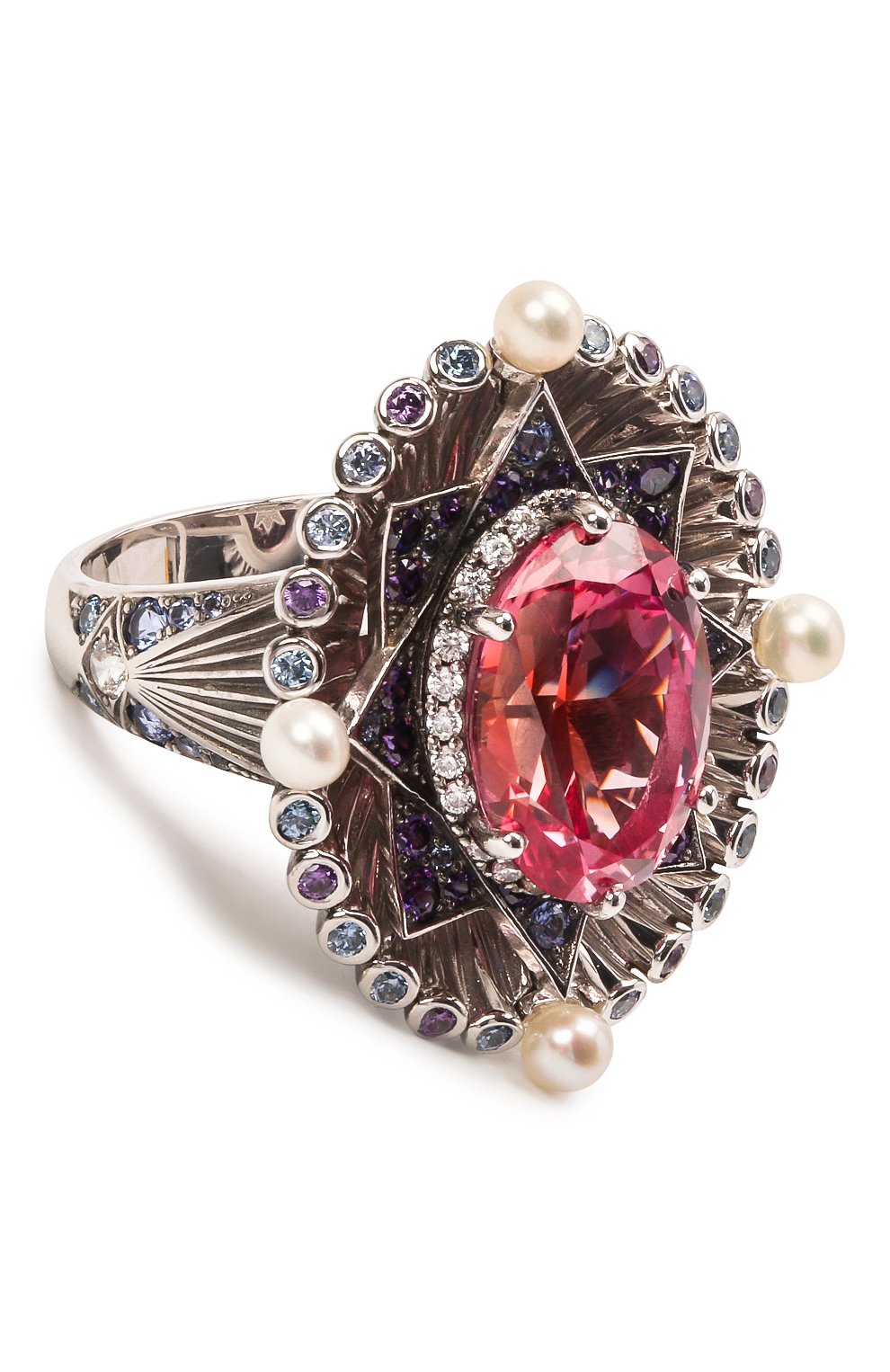 Кольцо royal star QUEENSBEE розового цвета по цене 92400 руб., арт. 101385/16,09, фото 1 Кольцо royal star QUEENSBEE, арт. 101385/16,09, фото 1