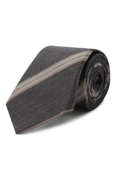 Мужской галстук из шерсти и шелка BRUNELLO CUCINELLI, арт. ML8880018