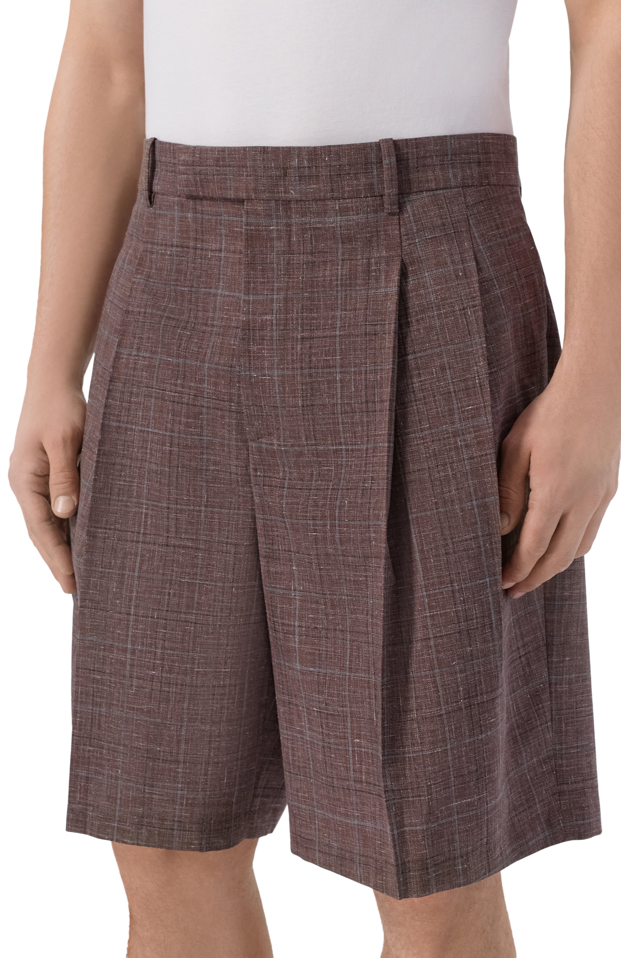 Шорты из шерсти и льна JIL SANDER, арт. J22KA0344/J40297, фото 3